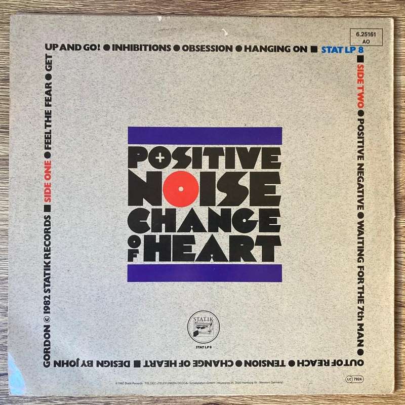 Positive Noise - Change of Heart LP/Album (1982 German import) VG+/VG+