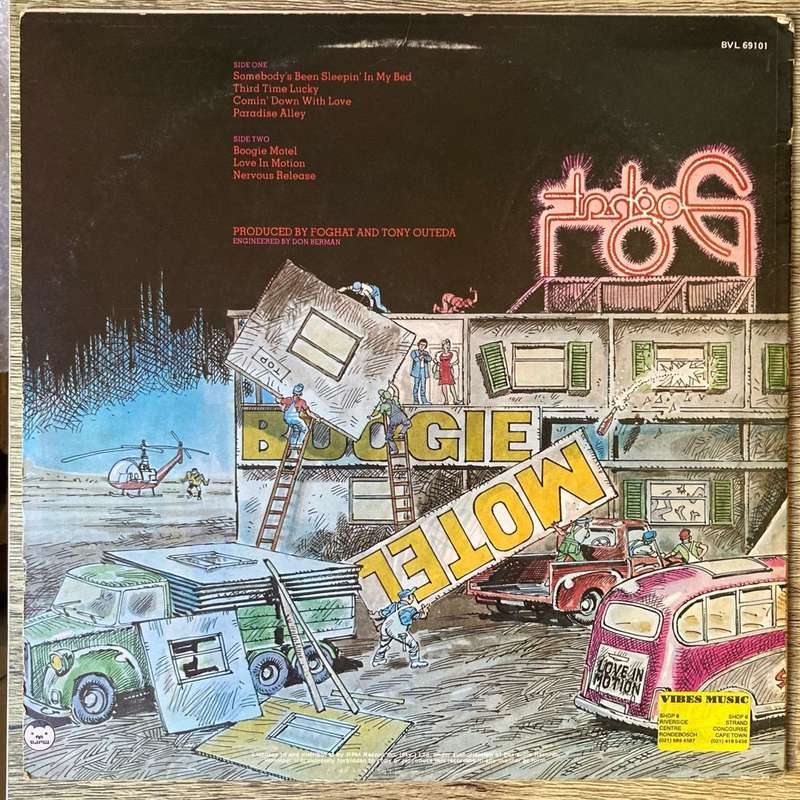 Foghat - Boogie Motel LP/Album (1979 SA press) VG+/VG