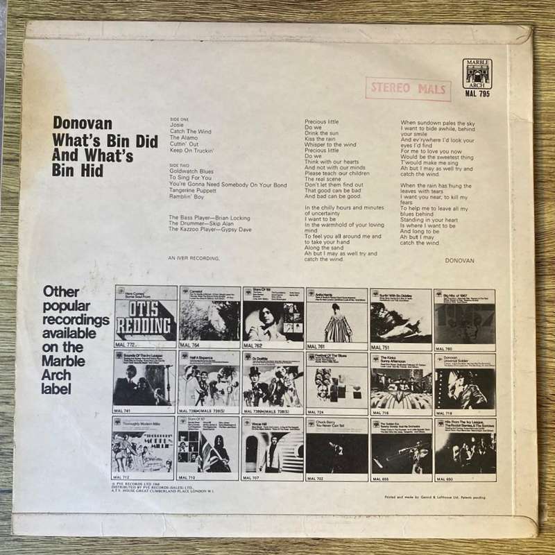 Donovan - What's Bin Did and What's Been Hid LP/Album (1969 UK import) VG+/VG+