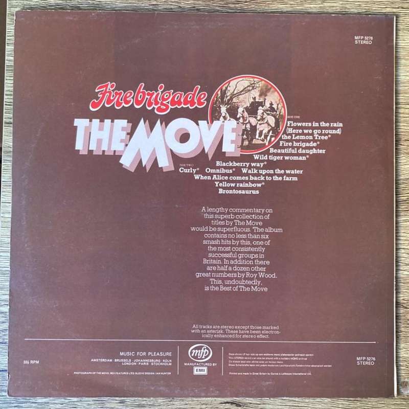 The Move - Fire Brigade LP/Comp. (1972 UK import) VG+/VG+