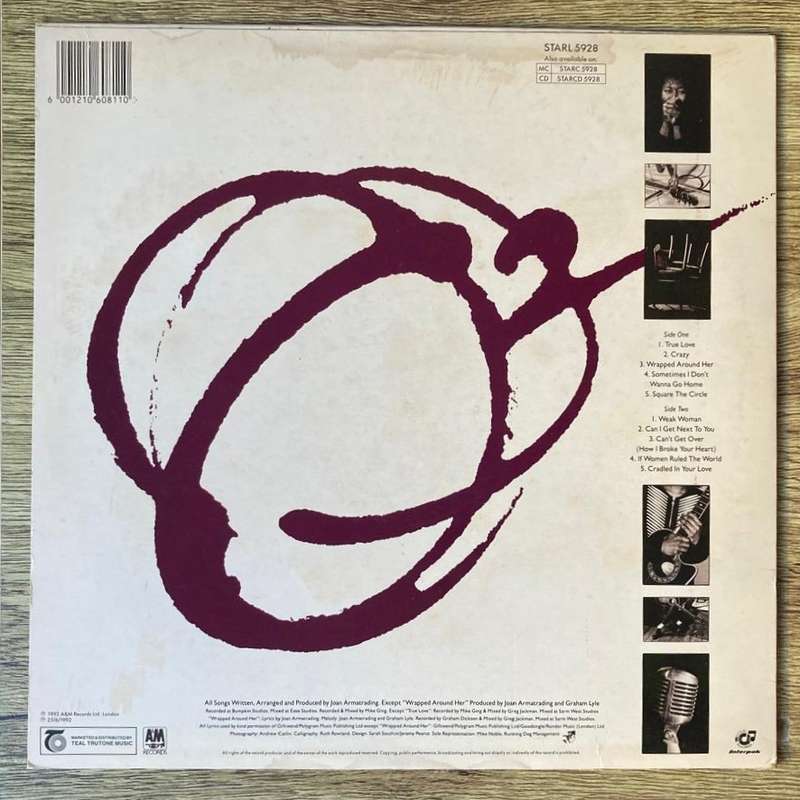 Joan Armatrading - Square the Circle LP/Album (1992 SA press) VG+/VG