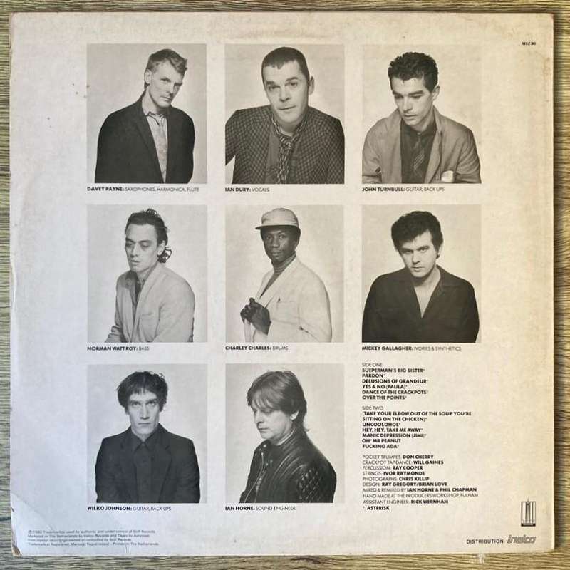 Ian Dury & the Blockheads - Laughter LP/Album (1980 Dutch import) VG/VG+