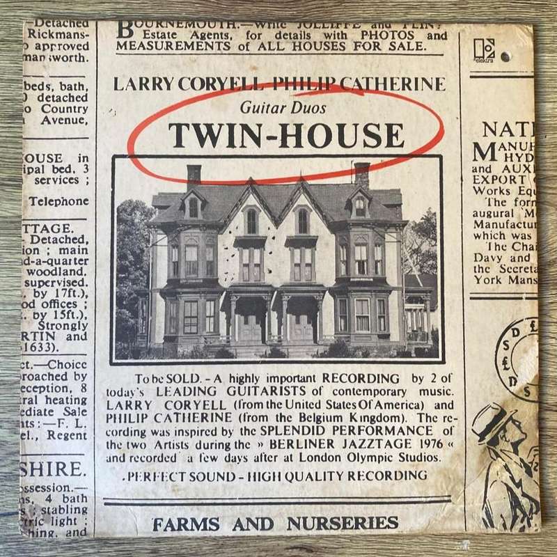 Larry Coryell & Philip Catherine - Twin House LP/Album (1977 US import) VG/G+