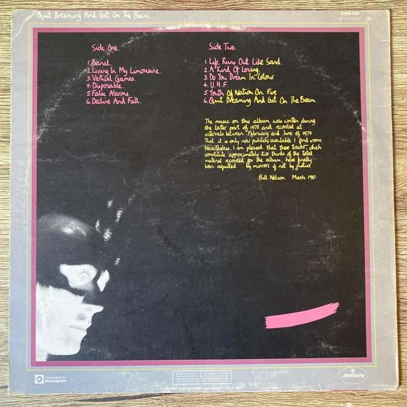 Bill Nelson - Quit Dreaming and Get On the Beam LP/Album (1981 UK import) VG+/VG