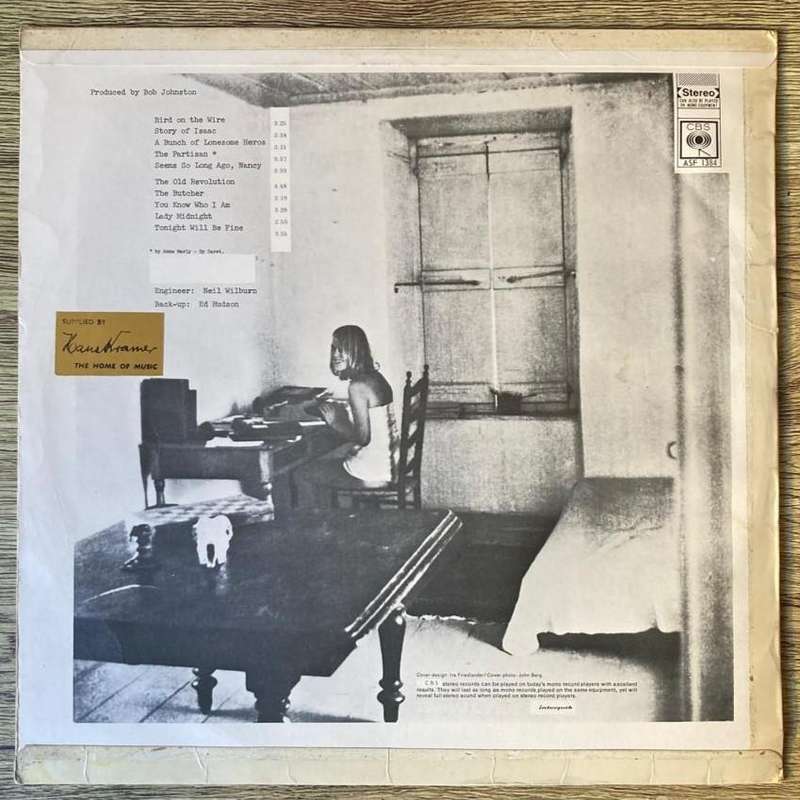 Leonard Cohen - Songs From a Room LP/Album (1969 SA press) VG/VG