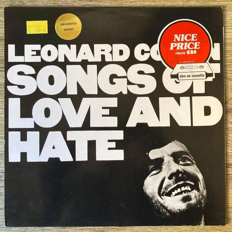 Leonard Cohen - Songs Of Love and Hate LP/Album (European import) VG+/VG+