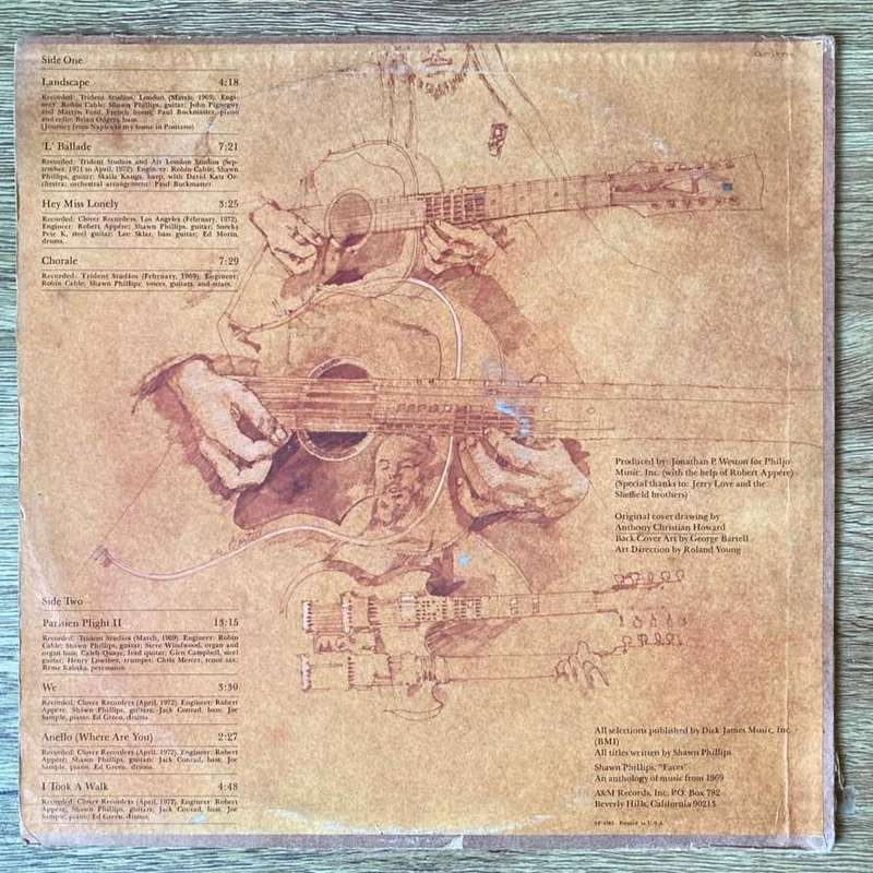 Shawn Phillips - Faces LP/Album (1972 US import) VG/G+