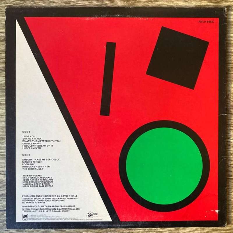 Split Enz - True Colours LP/Album (1980 UK import) VG+/VG+