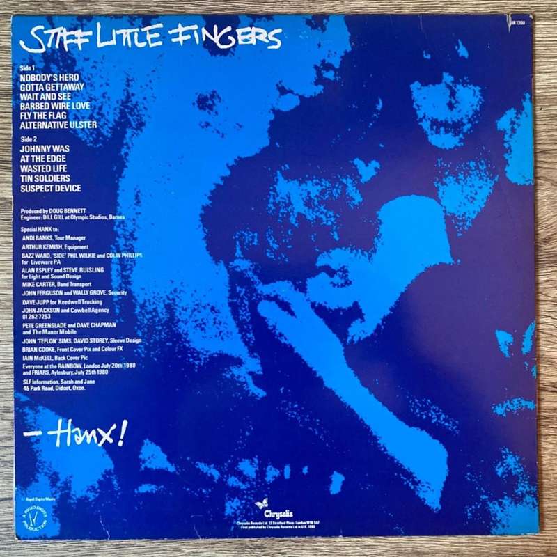 Stiff Little Fingers - Hanx! LP/Album (1980 UK import) VG+/VG+