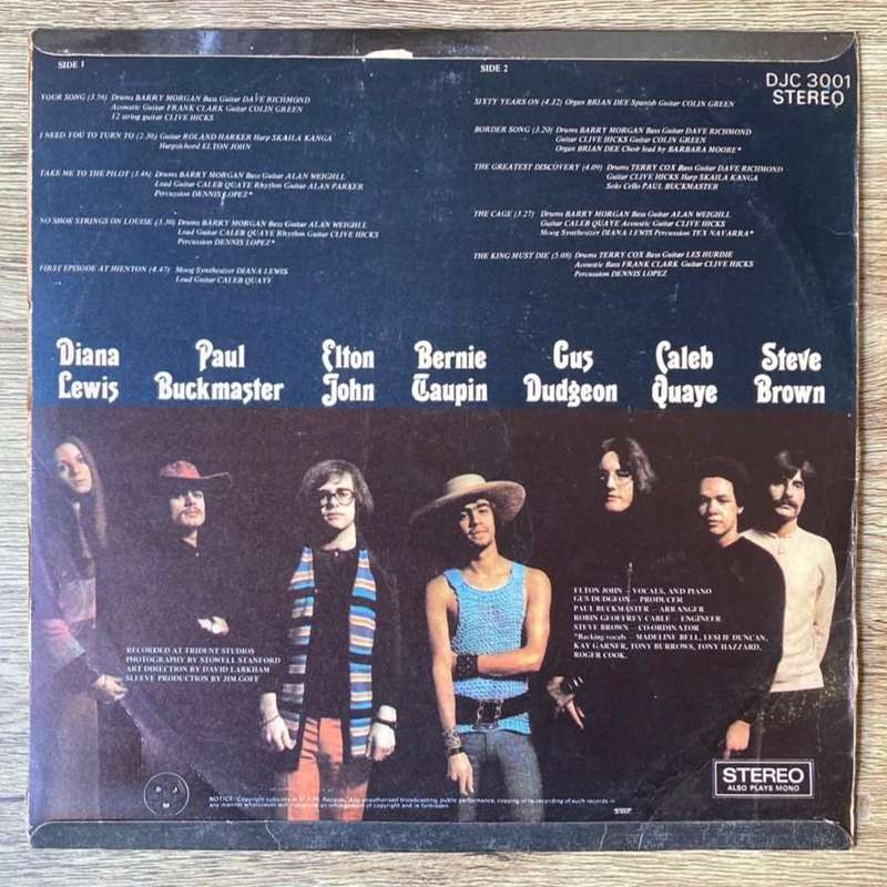 Elton John (self-titled) LP/Album (1970 SA press) VG/VG