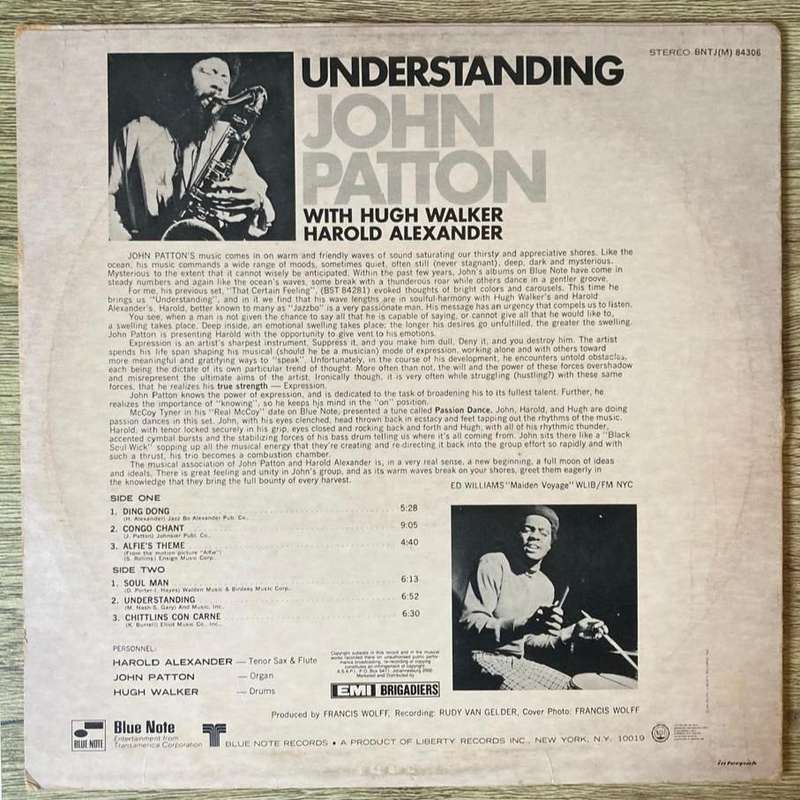 John Patton - Understanding LP/Album (1968 SA press) VG+/VG