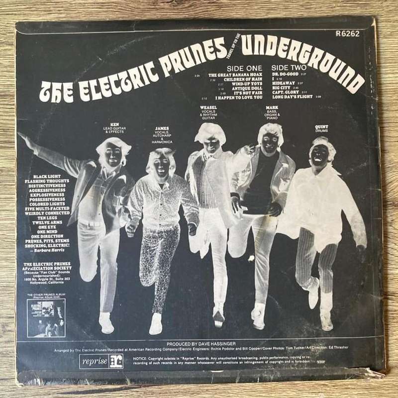 the Electric Prunes - Underground LP/Album (1967 SA press) VG/G