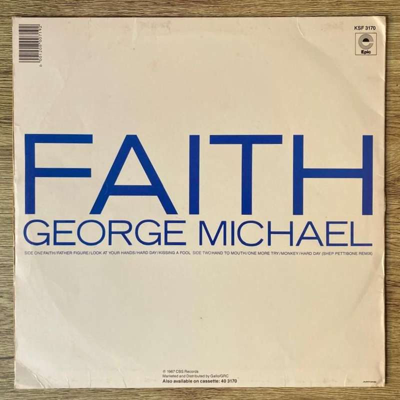 George Michael - Faith LP/Album (1987 SA press) VG/VG