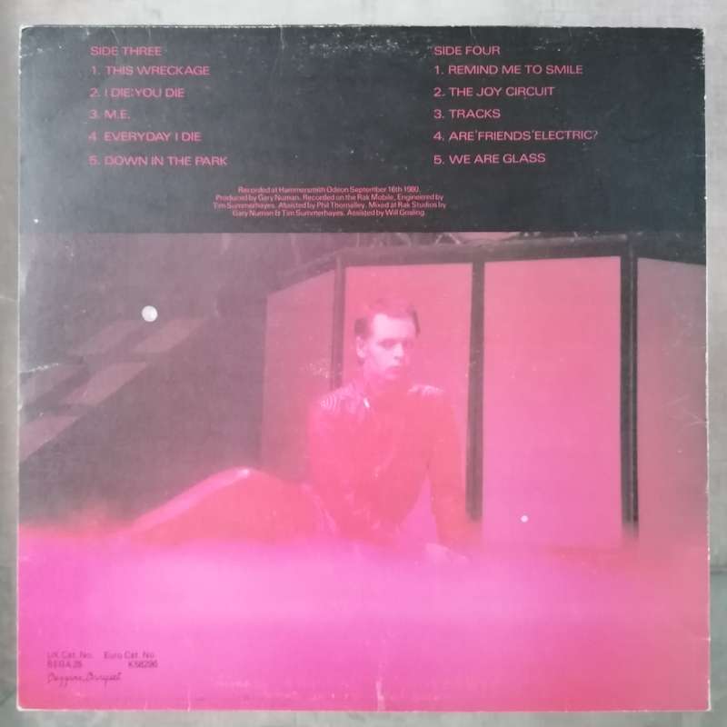 Gary Numan - Living Ornaments '80 LP/Album (1981 UK import) G+/VG+