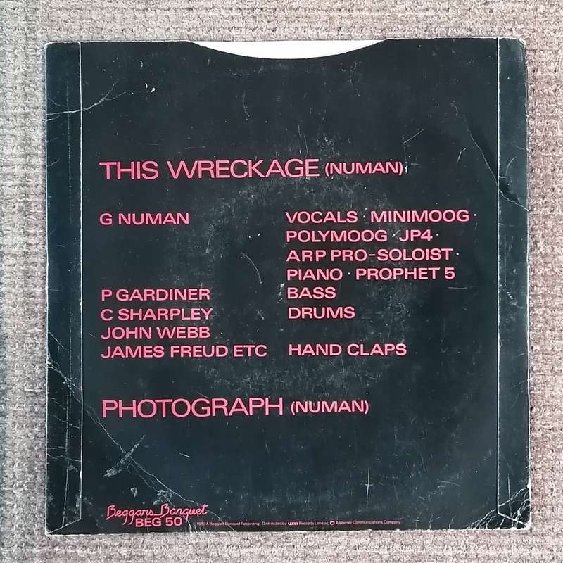 Gary Numan - This Wreckage 7"/single (1980 UK import) VG/VG