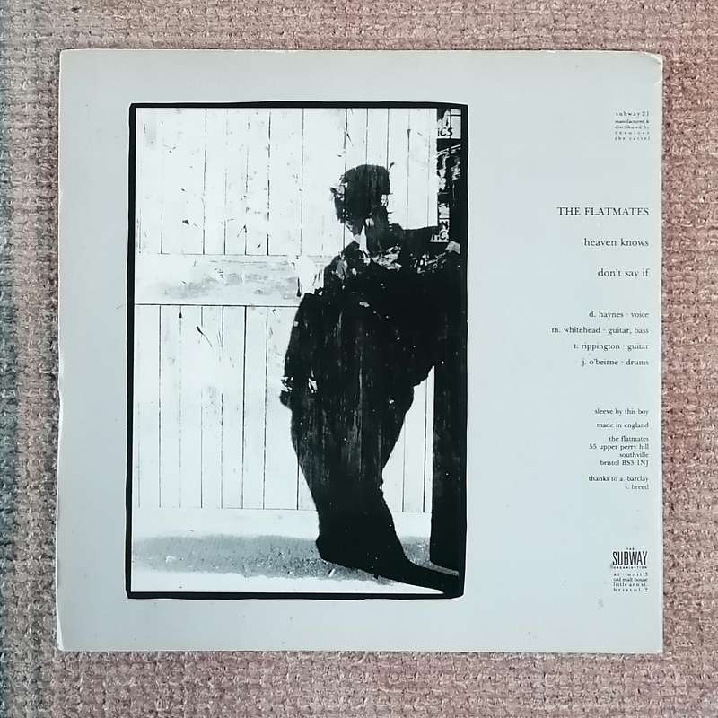 The Flatmates - Heaven Knows 7"/single (1988 UK import) VG+/VG