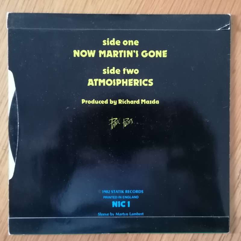 Tom Robinson - Now Martin's Gone 7"/single (1982 UK import) VG+/VG+