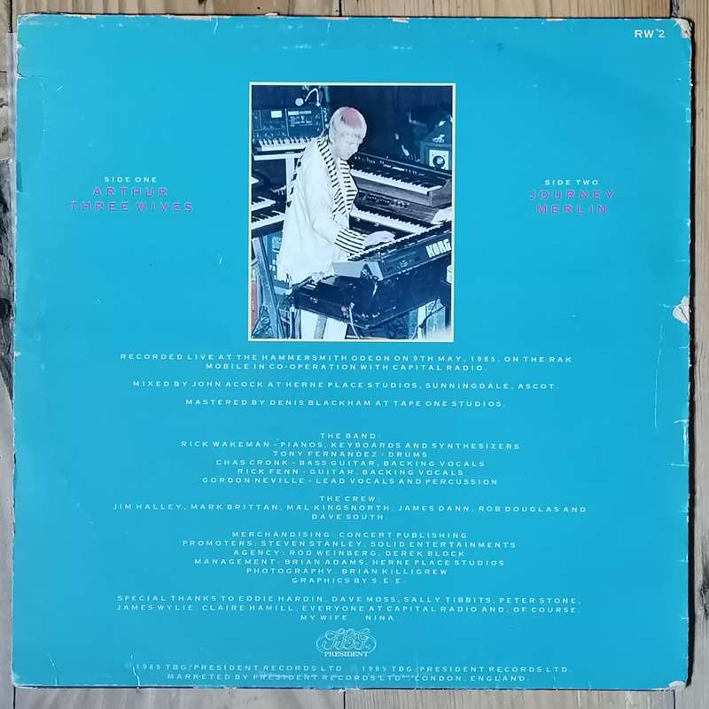 Rick Wakeman - Live At Hammersmith LP/Album (1985 UK import) VG/G+