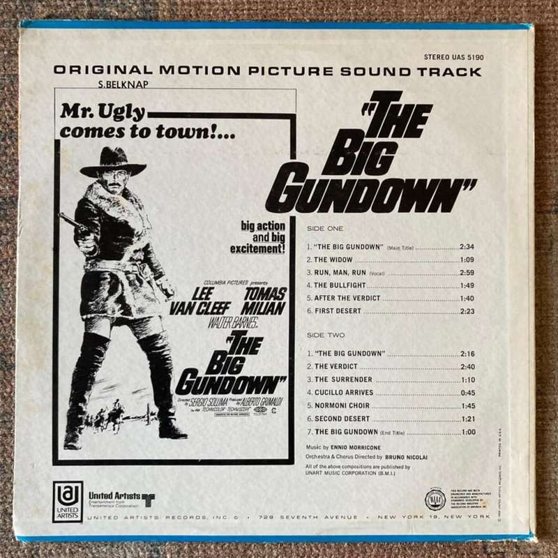 Ennio Morricone - The Big Gundown (OST) LP/Album (1968 US import) VG+/VG+