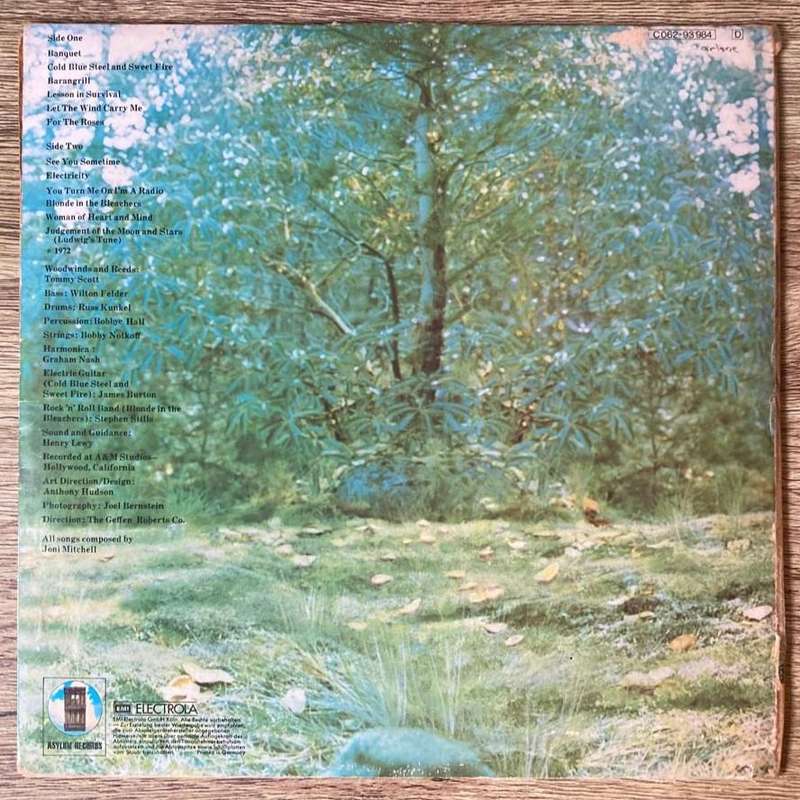 Joni Mitchell - For the Roses LP/Album (1973 SA press) VG+/G+
