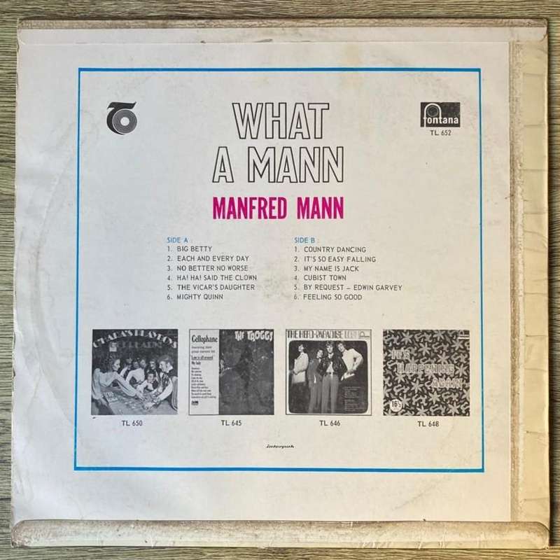 Manfred Mann - What a Mann LP/Album (1968 SA press) VG+/VG+