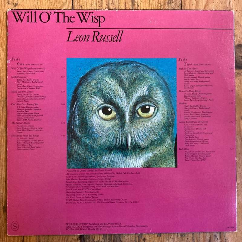 Leon Russell - Will O' the Wisp LP/Album (1975 US import) VG+/VG+