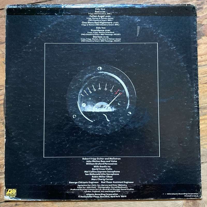 King Crimson - Red LP/Album (1974 US import) G+/VG