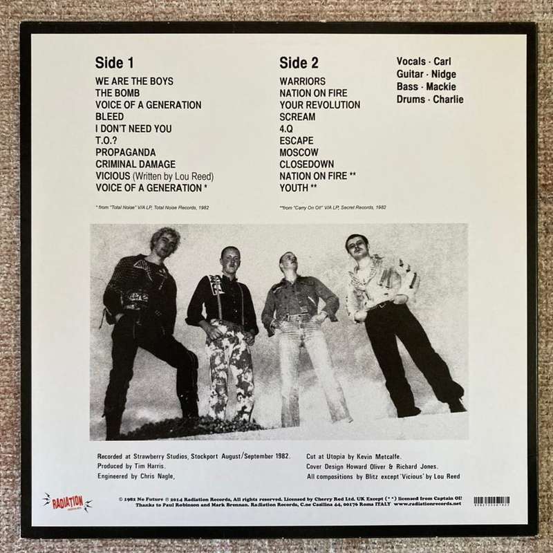 Blitz - Voice Of a Generation LP/Album (2014 Italian import) NM/NM