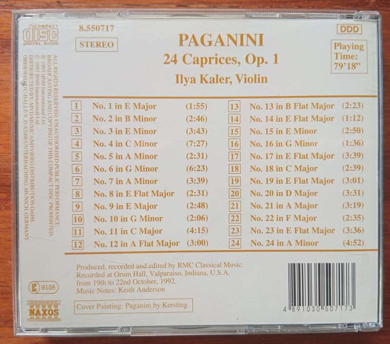 Paganini: 24 Caprices Op 1