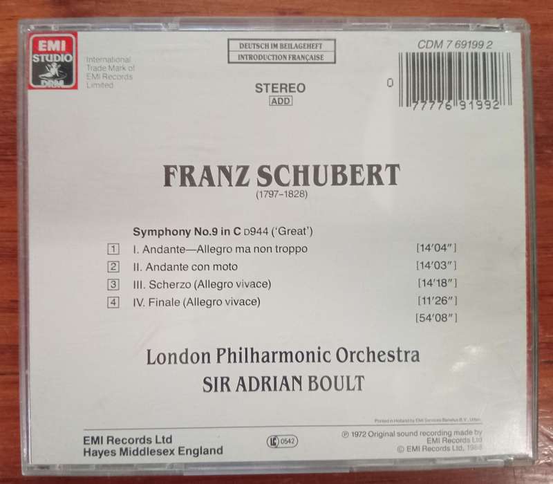 Schubert: Symphony No. 9 (Boult)