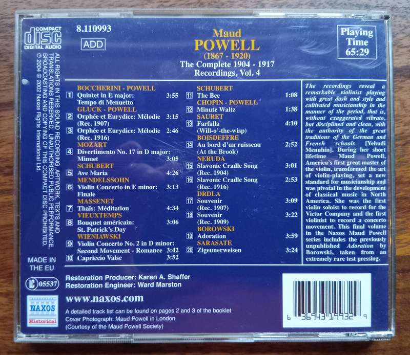 Maud Powell: Complete Recordings Vols. 1, 2 & 4