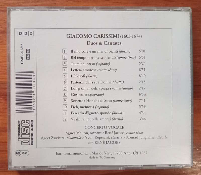 Carissimi: Duos & Cantates