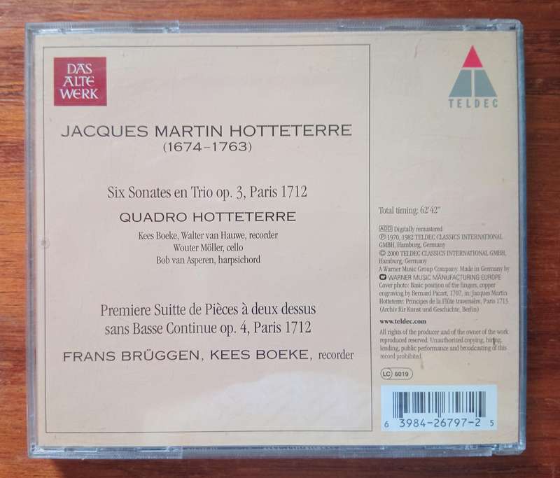 Hotteterre: Recorder Sonatas