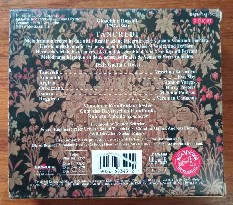 Rossini: Tancredi (3CDs)