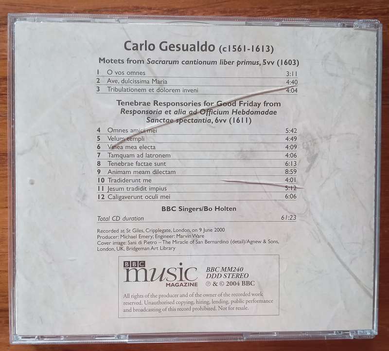 Gesualdo: Sacred Music for Easter