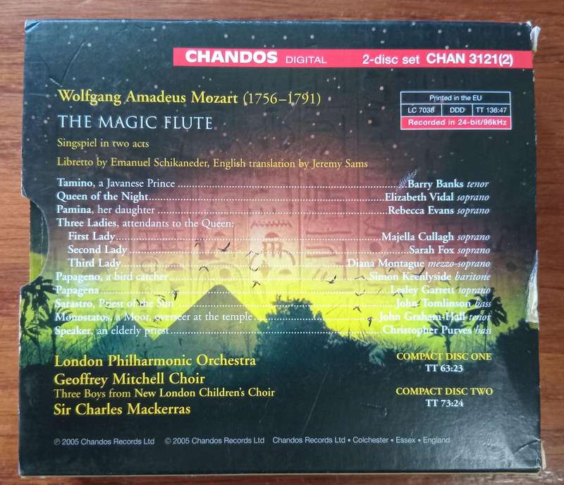 Mozart: The Magic Flute (2CDs, Sung in English, cond. Mackerras)