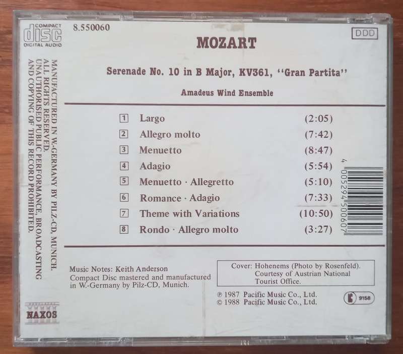 Mozart: Serenade No. 10 'Gran Partita'