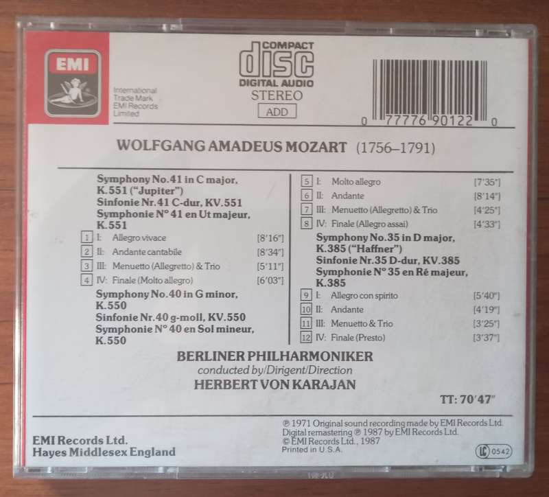 Mozart: Symphonies Nos. 35, 40 & 41 (Karajan)