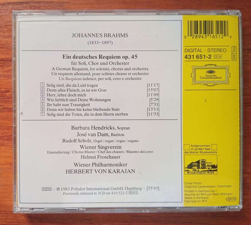 Brahms: Ein Deutsches Requiem (Karajan)