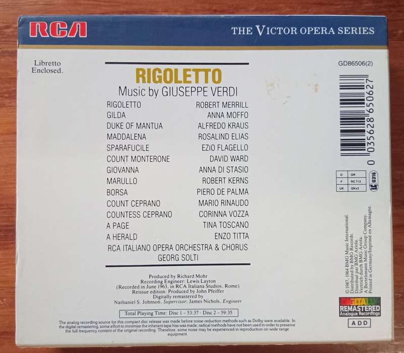 Verdi: Rigoletto (2CDs, Solti)
