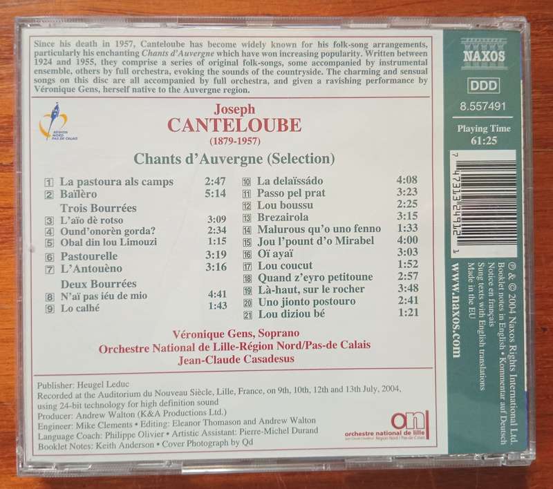 Canteloube: Chants D'Auvergne (Selections)