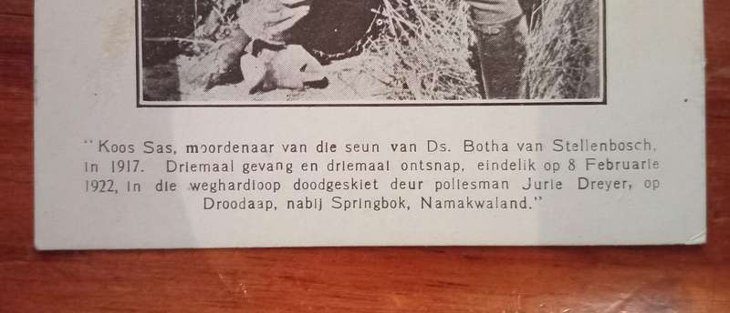 Scarce Koos Sas Postcard