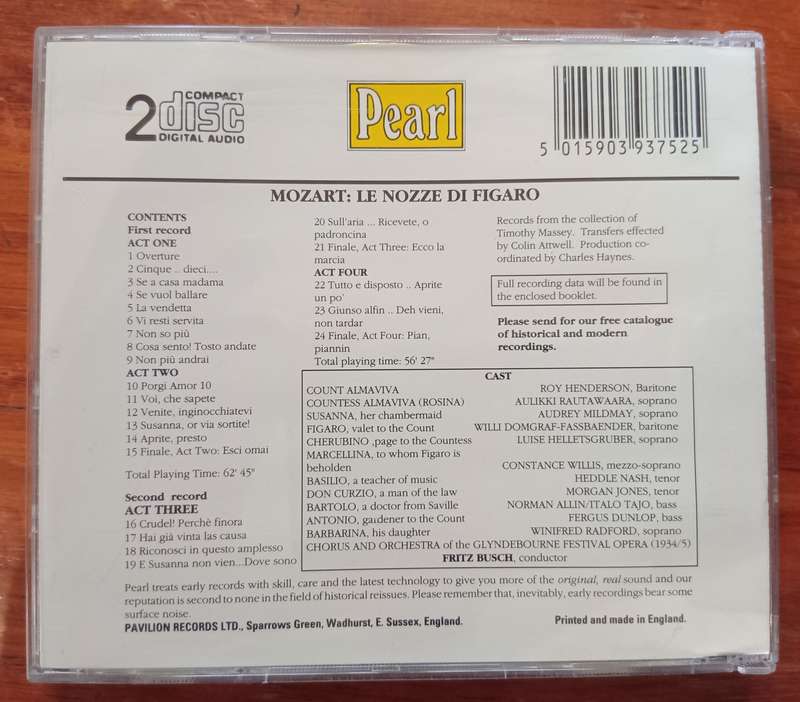Mozart: Le Nozzi di Figaro (2CDs, Busch)