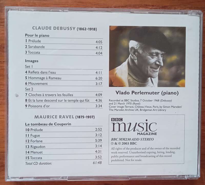 Vlado Perlemuter plays Debussy and Ravel
