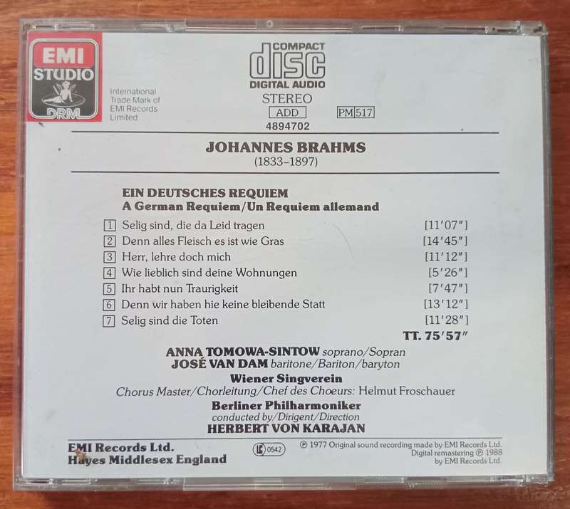 Brahms: A German Requiem (Karajan)