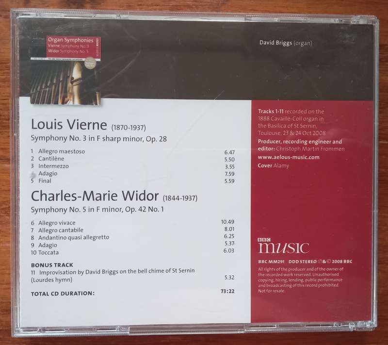 Vierne, Widor: Organ Symphonies