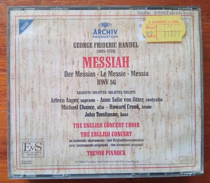 Handel: Messiah (2CDs, Pinnock)