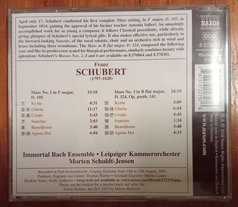 Schubert: Masses Nos. 1 & 3