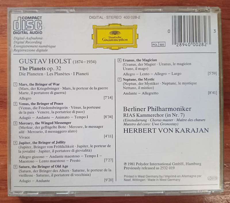 Holst: The Planets (Karajan)
