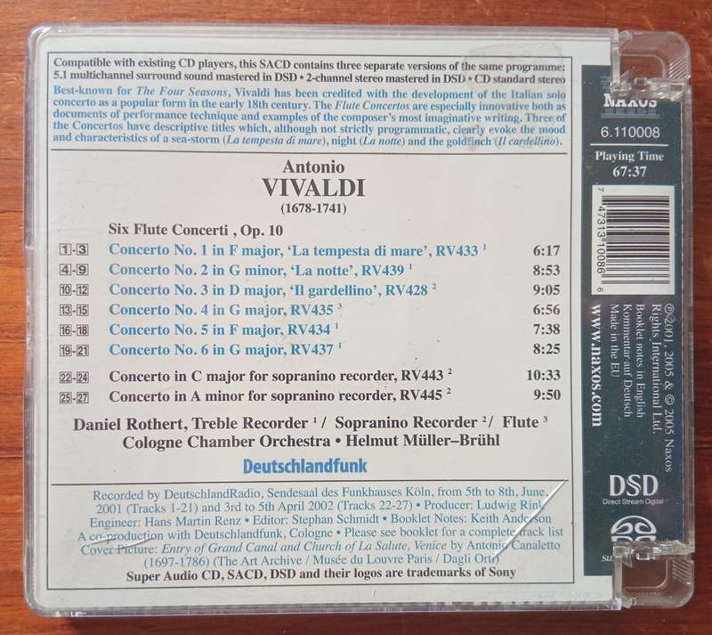Vivaldi: Flute Concerti Op 10